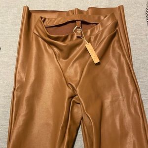 Skims Faux Leather Boot Cut Pants